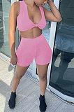Fashion Sport Pure Color Yoga Shorts Sets GLS8128