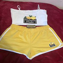 Summer Fashion Print Sling Vest Shorts Casual Two-Piece MDO202102