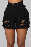 Fashion Cultivate One's Morality Water Washing Hole Cowboy Shorts SMR2278