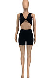 Fashion Sport Pure Color Yoga Shorts Sets GLS8128