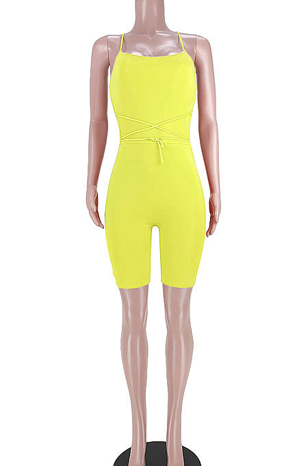 Sexy Tight Bind Gallus Romper Shorts GL6373