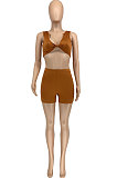 Fashion Sport Pure Color Yoga Shorts Sets GLS8128