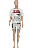 Trendy Printing Casual Shorts Sets GLS7003