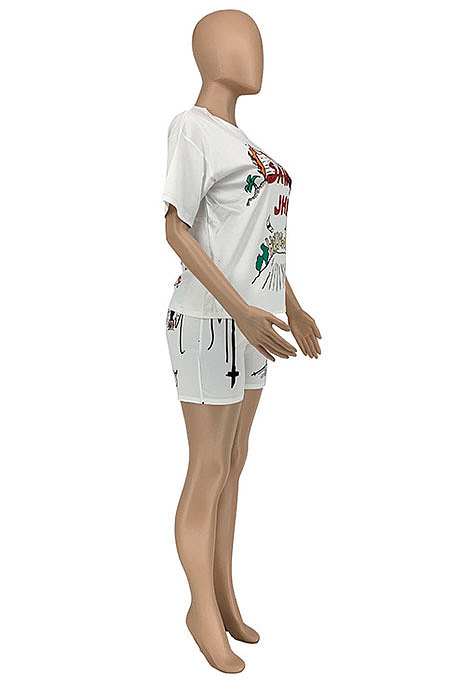 Trendy Printing Casual Shorts Sets GLS7003