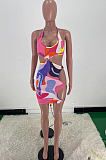 Euramerican Women Digital Printing Hang A Neck Sexy Dress ARM8263 