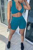 Fashion Sport Pure Color Yoga Shorts Sets GLS8128