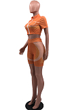 Euramerican Women Pure Color Casual Two-Piece HYM6081