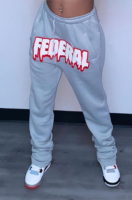 Solid Color Print Sport Street Fashion Hip-Hop Pants MLD5027