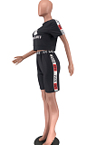 Euramerican Fashion Gestures Print Casual Two-Piece HYM2360