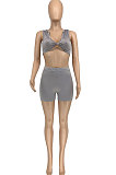 Fashion Sport Pure Color Yoga Shorts Sets GLS8128