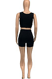 Fashion Sport Pure Color Yoga Shorts Sets GLS8128