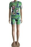 Fashion Casual Cartoon Graphic Tie Dye Print Two-Piece WM2417