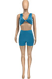 Fashion Sport Pure Color Yoga Shorts Sets GLS8128