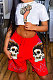 Fashion Casual Printing Short Sleeve Top Two-Pieces GLS7004