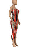 Women Summer Bandeau Bra Midi Drees GLS7006