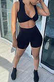Fashion Sport Pure Color Yoga Shorts Sets GLS8128