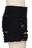 Fashion Cultivate One's Morality Water Washing Hole Cowboy Shorts SMR2278