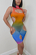 Euramerican Sexy Gradient Print Hole Jumpsuit HYM6060