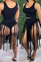 Euramerican Fashion Women Pure Color Vest Tasses Dress Sets JH236