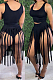 Euramerican Fashion Women Pure Color Vest Tasses Dress Sets JH236