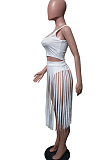 Euramerican Fashion Women Pure Color Vest Tasses Dress Sets JH236