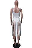 Euramerican Fashion Women Pure Color Vest Tasses Dress Sets JH236