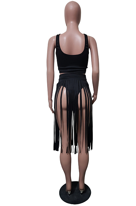Euramerican Fashion Women Pure Color Vest Tasses Dress Sets JH236