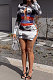 Fashion Casual Positioning Printing Apply Colours To A Drawing Skirts Sets AYA7008