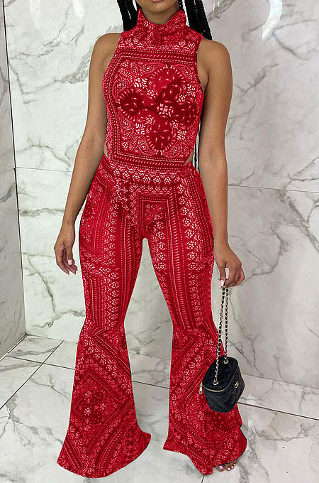 Fashion Casual Printing Sleeveless Two-Pieces AYA7007