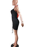 Trendy Sexy Halter Neck Mini Dress（Contain Oversleeve）AYA7003