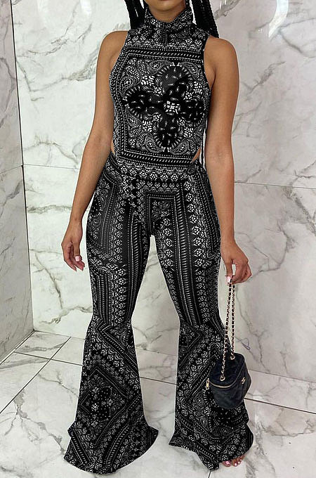 Fashion Casual Printing Sleeveless Two-Pieces AYA7007