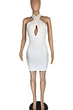 Casual Sexy Pure Color Mini Dress LL6321