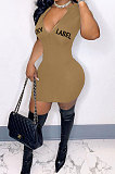 Club Ribber Women Zipper Bodycon Short Dress XXR2139