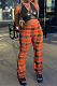 Trendy Pure Color Casual Plaid Bell Bottoms MLD5020