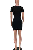 Club Ribber Women Zipper Bodycon Short Dress XXR2139