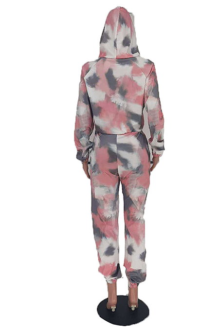 Casual Print Long Sleeve Anti-Ageing Pants Sets MLD5012