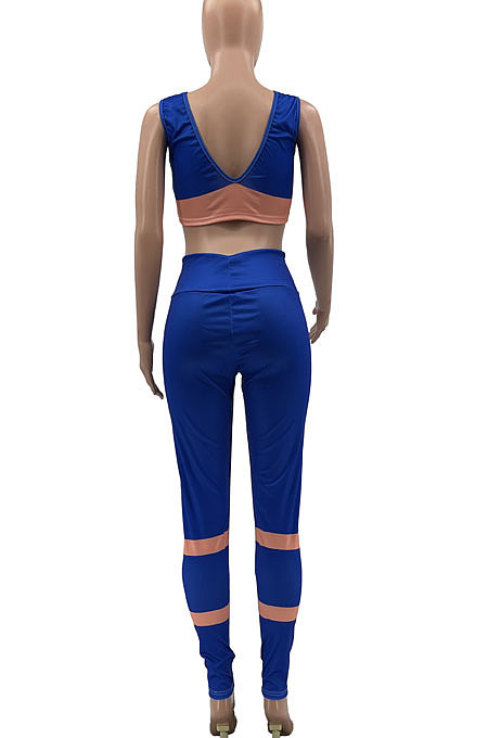 Sleeveless Top Both Sides To Wear Printing Pants Sets KXL812
