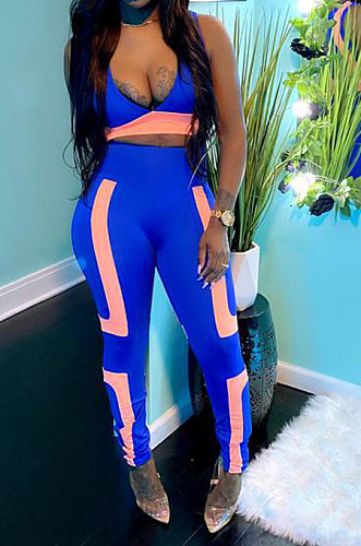 Sleeveless Top Both Sides To Wear Printing Pants Sets KXL812