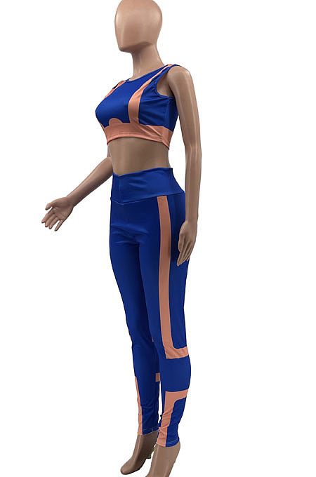Sleeveless Top Both Sides To Wear Printing Pants Sets KXL812