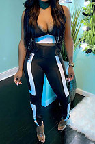 Sleeveless Top Both Sides To Wear Printing Pants Sets KXL812