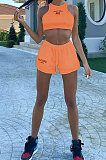 Sexy Women Navel Exposure Sleeveless Vest Trendy Shorts Sets CYC741