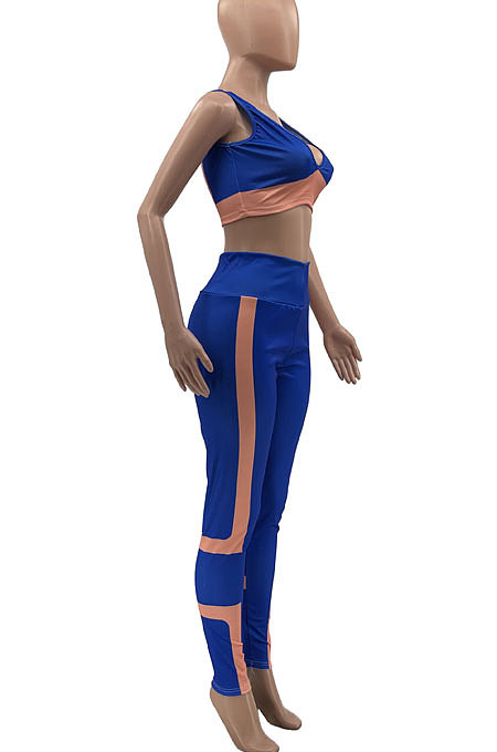 Sleeveless Top Both Sides To Wear Printing Pants Sets KXL812