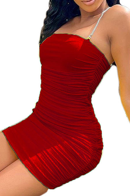 Pure Color Sexy Tight Off Shoulder Ruffle Mini Dress BLK2106