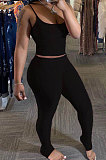 Pure Color Sexy Ruffle At Home Pants Sets AMW8205