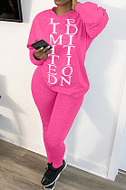 Loose At Home Casual Long Sleeve Letter Printing Pants Sets AMW8242