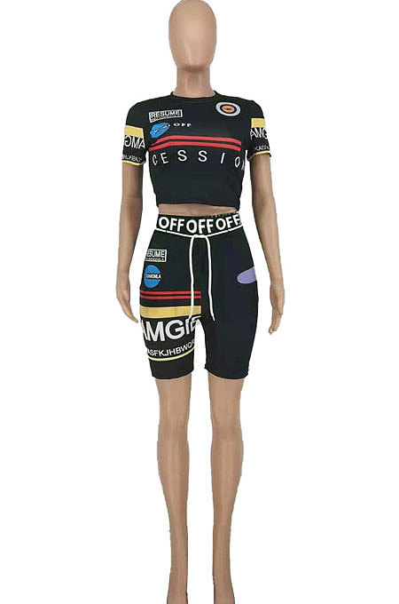 Personality Printing Casual Sport Shorts Sets AYW2106