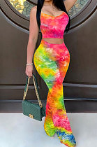 Sexy Printing Ruffle Pants Sets AMW8186