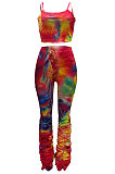 Sexy Printing Ruffle Pants Sets AMW8186