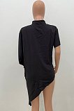 Irregularity Top Pure Color Fashion Loose Shirts AMW8311
