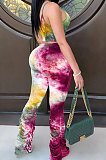 Sexy Printing Ruffle Pants Sets AMW8186